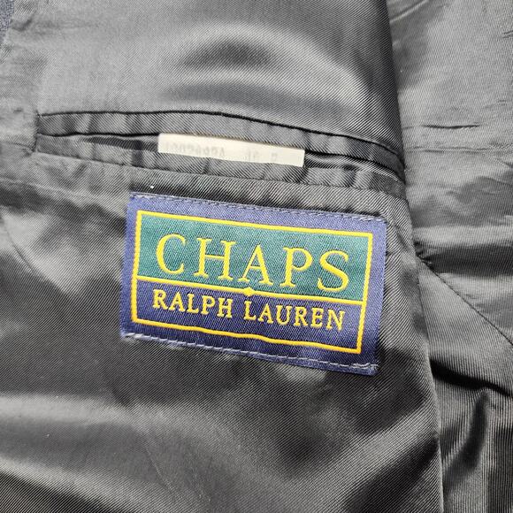 Vintage Chaps Ralph Lauren 100% WOOL Pinstripe Suit Jacket Blazer Men's Size 40R - Picture 4 of 10